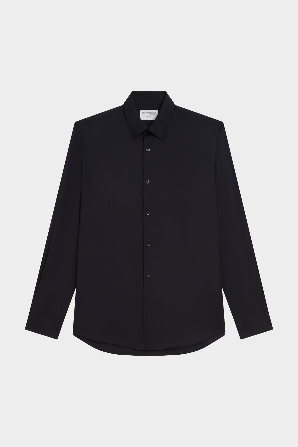 Chemise slim Merinos col boutonné en laine merinos