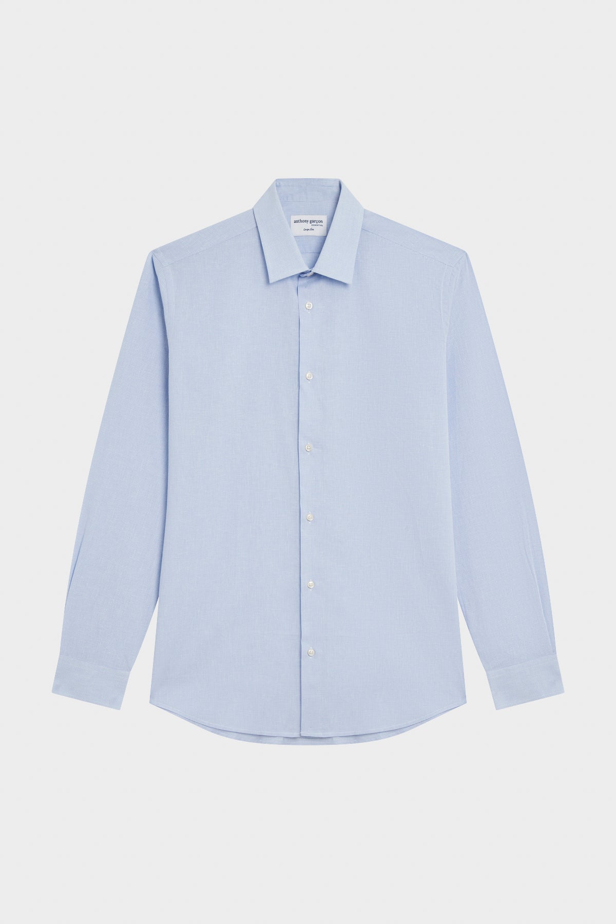 Chemise slim Roca col français en coton soie