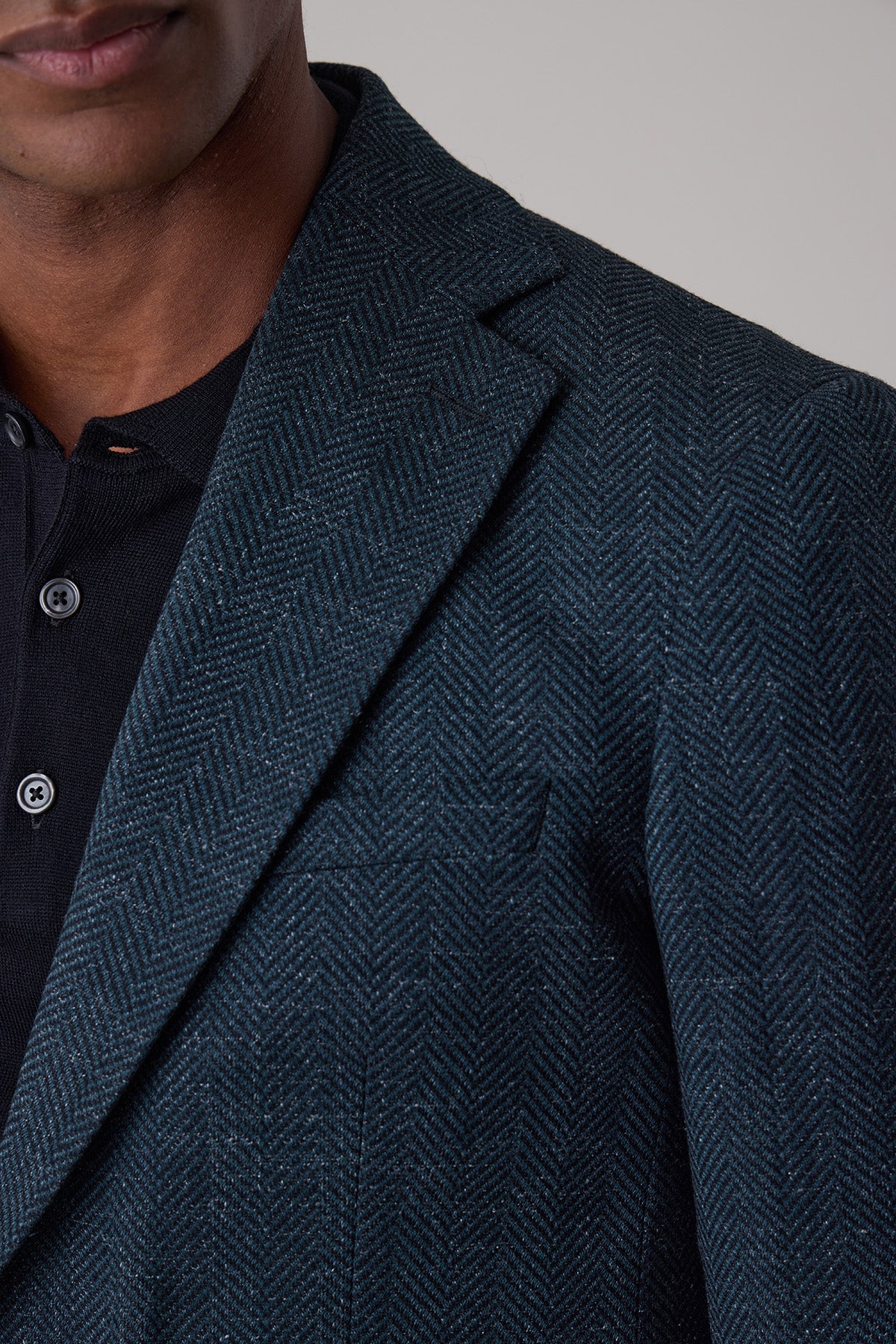 Veste blazer droite Skog en laine vierge et lin