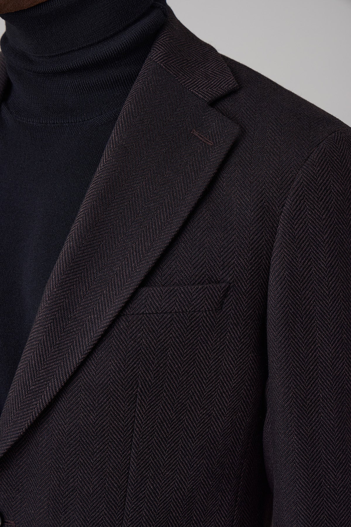 Veste blazer droite Larsson en laine mohaire et cachemire