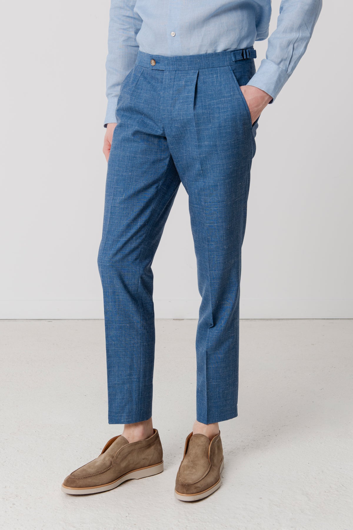 Costume croisé Ramatuelle en laine, lin & soie