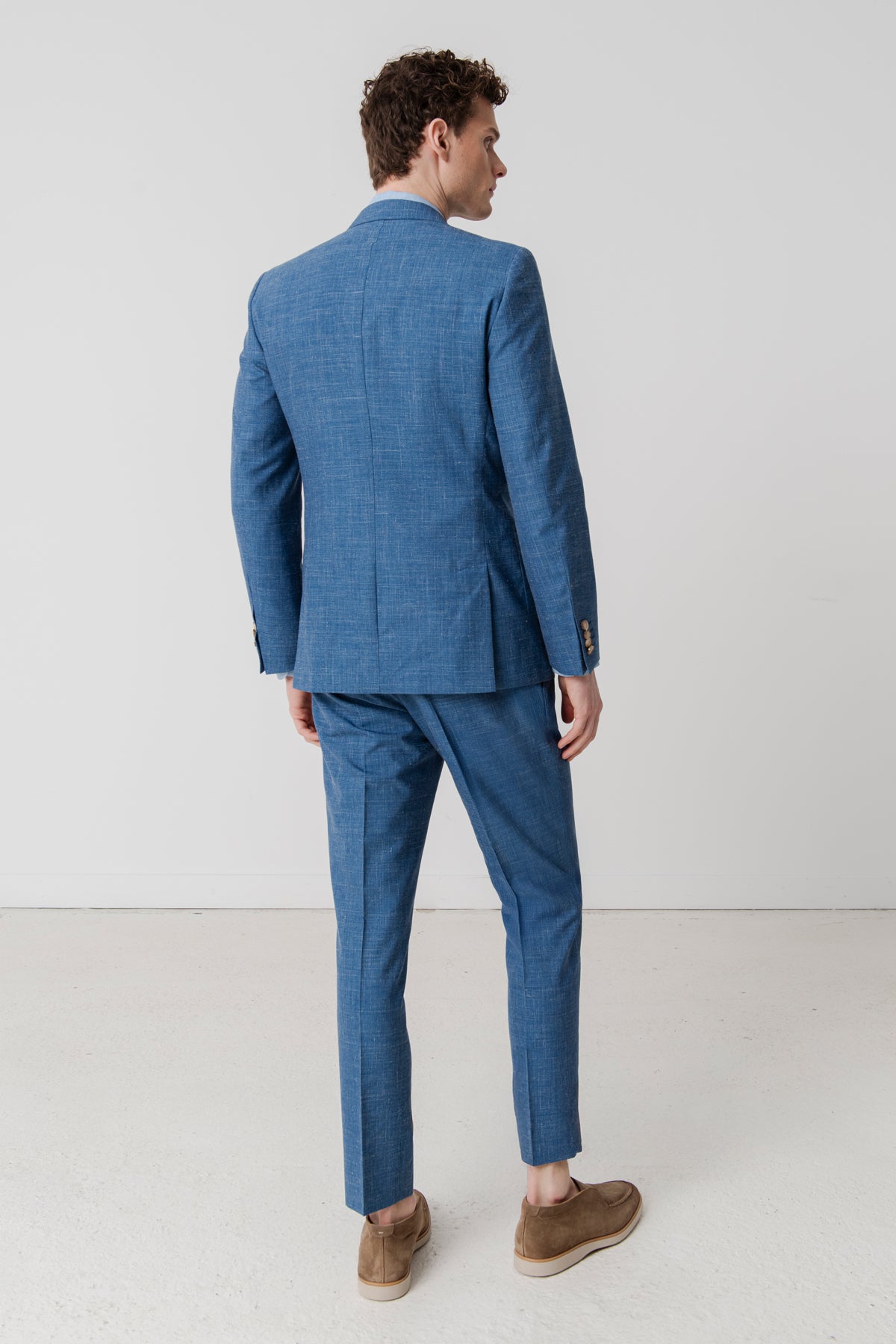 Costume croisé Ramatuelle en laine, lin & soie