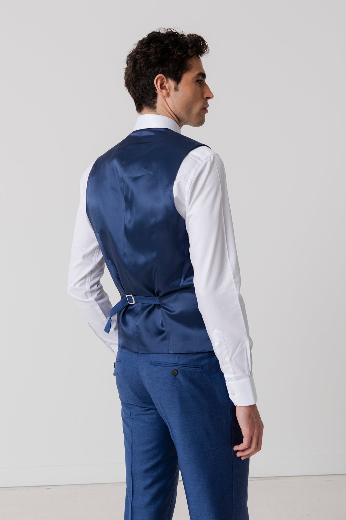 Gilet de costume Mistral croisé en laine vierge