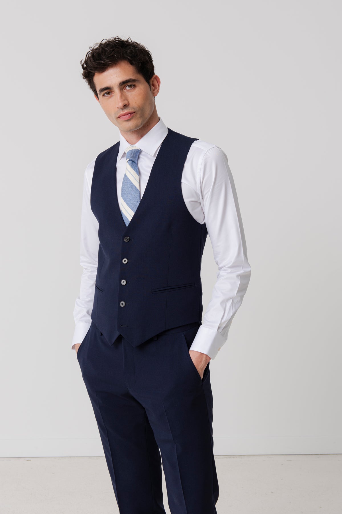 Gilet de costume Auriol en laine et mohair