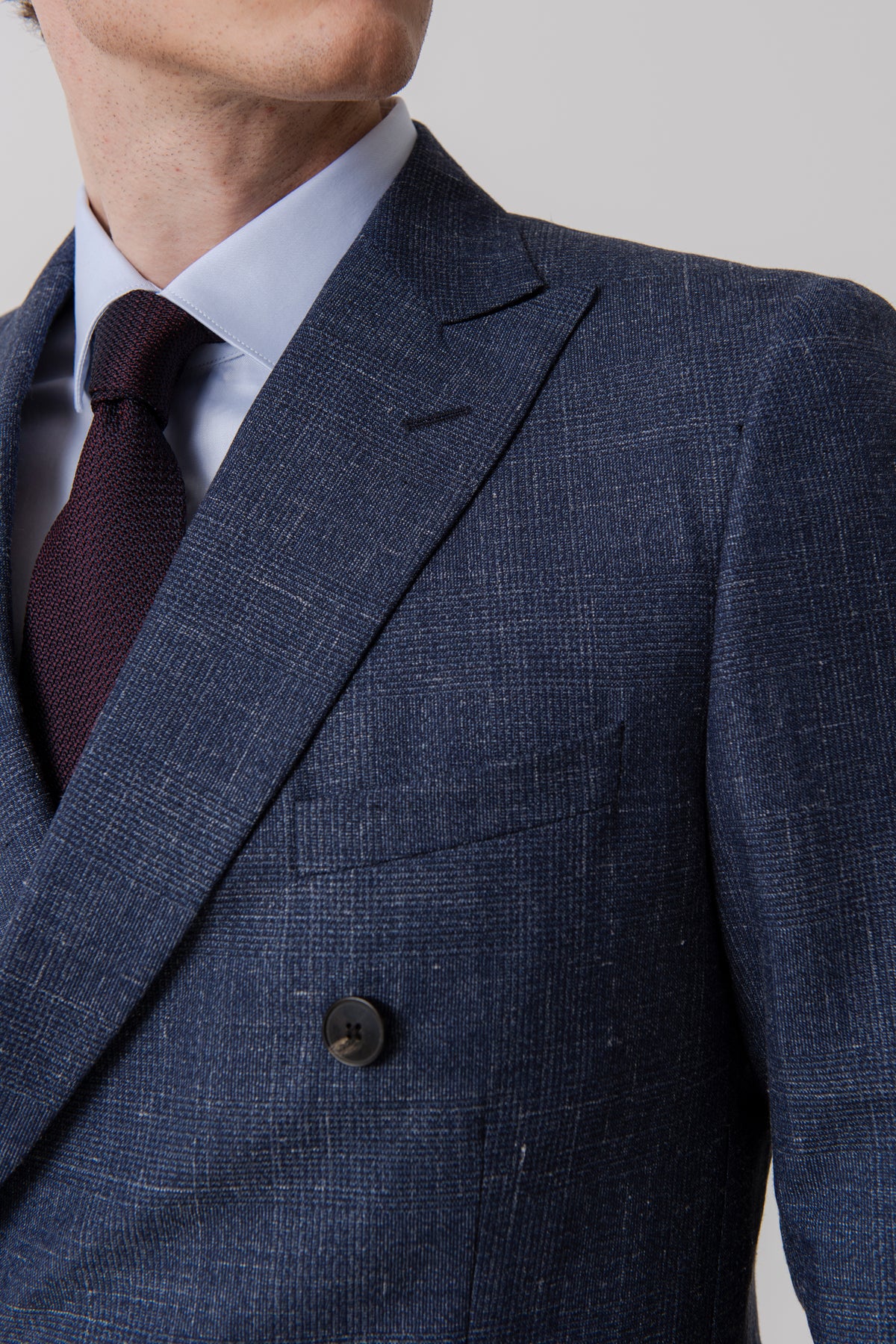 Costume croisé Castellet en laine, lin & soie