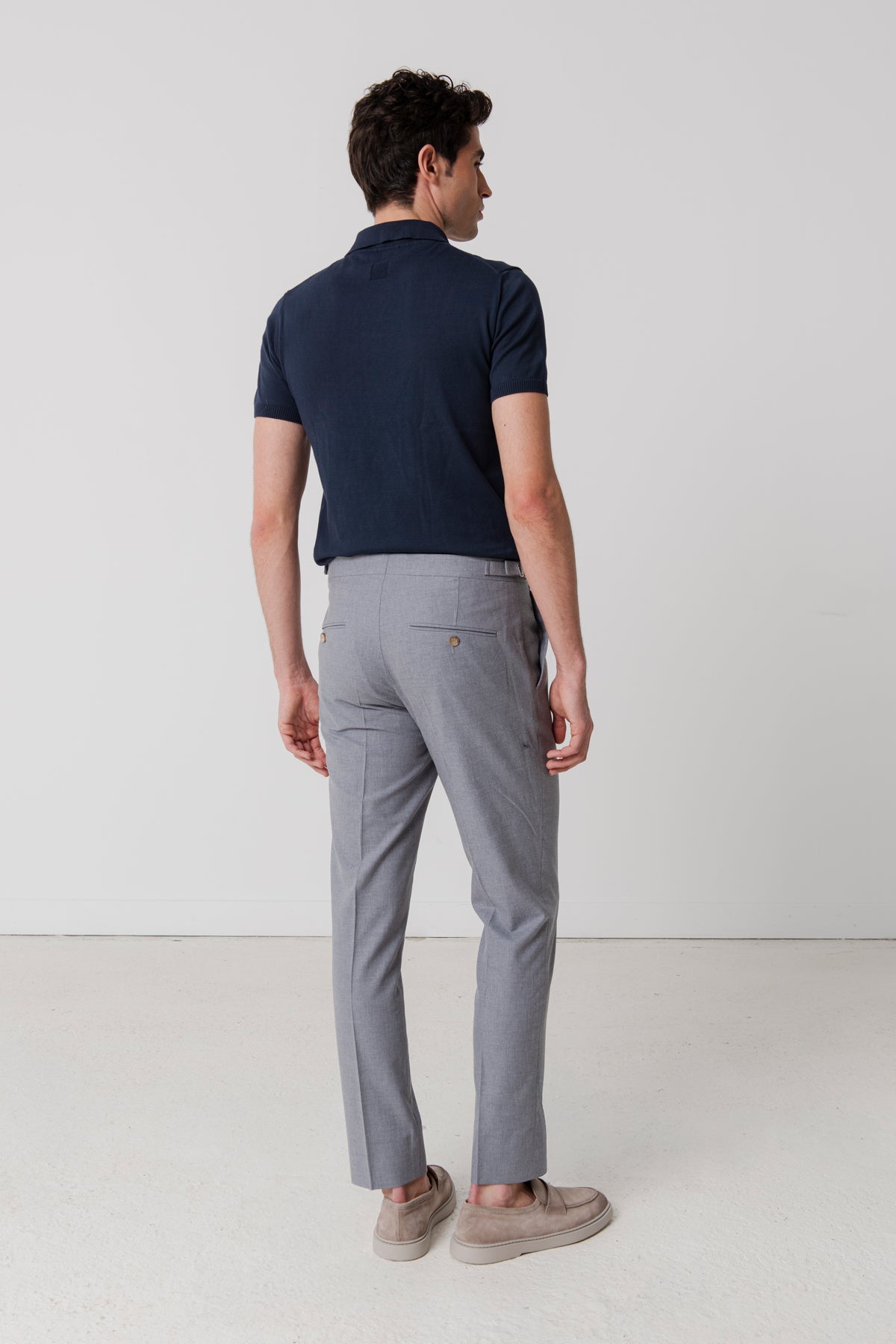Polo Cesar bleu marine en coton
