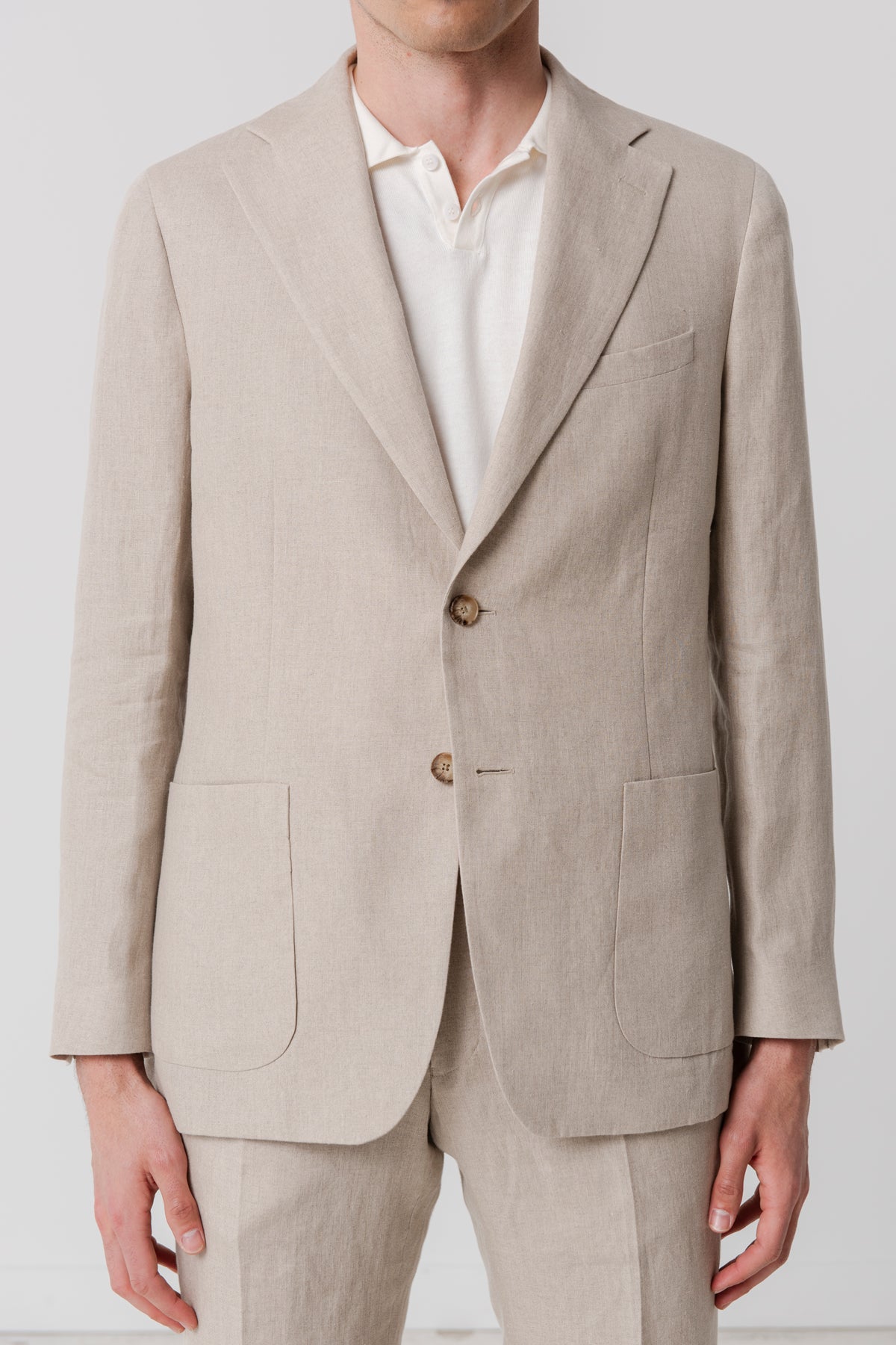 Costume Pilat beige en lin