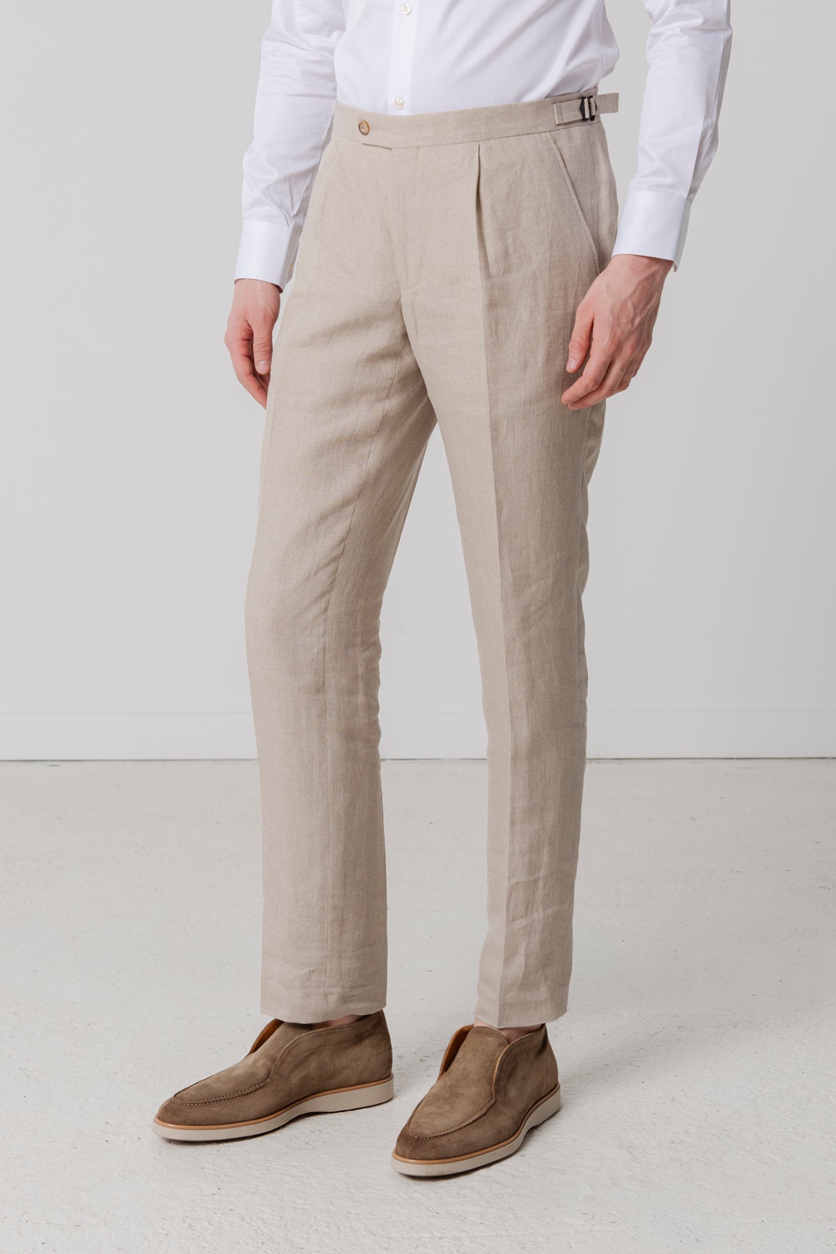 Costume croisé Pilat beige en lin