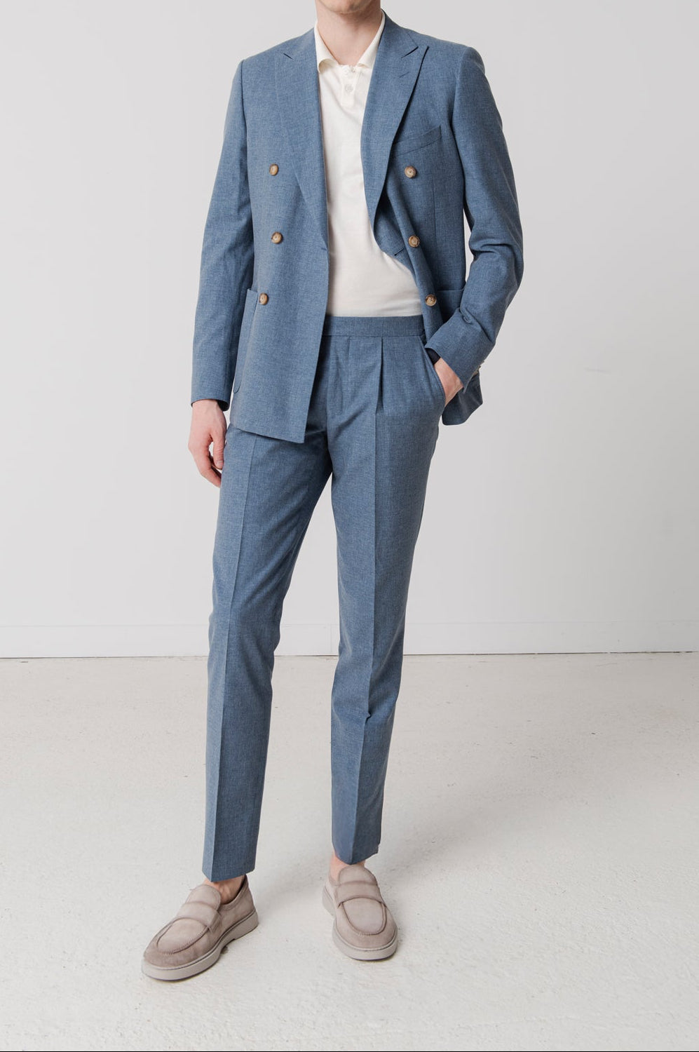 Costume croisé Oleron bleu