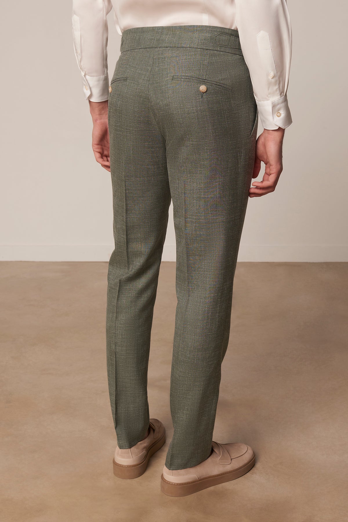 Costume droit Cabaneros en laine vierge soie et lin