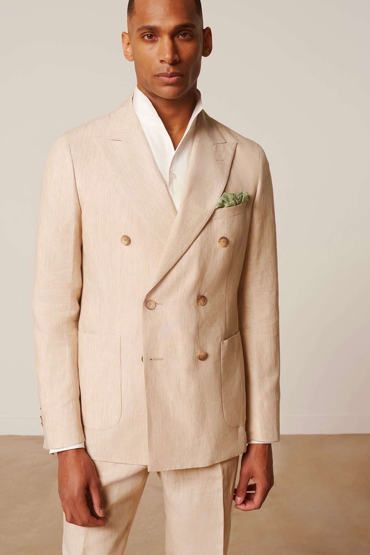 Costume croisé Salamanca en lin