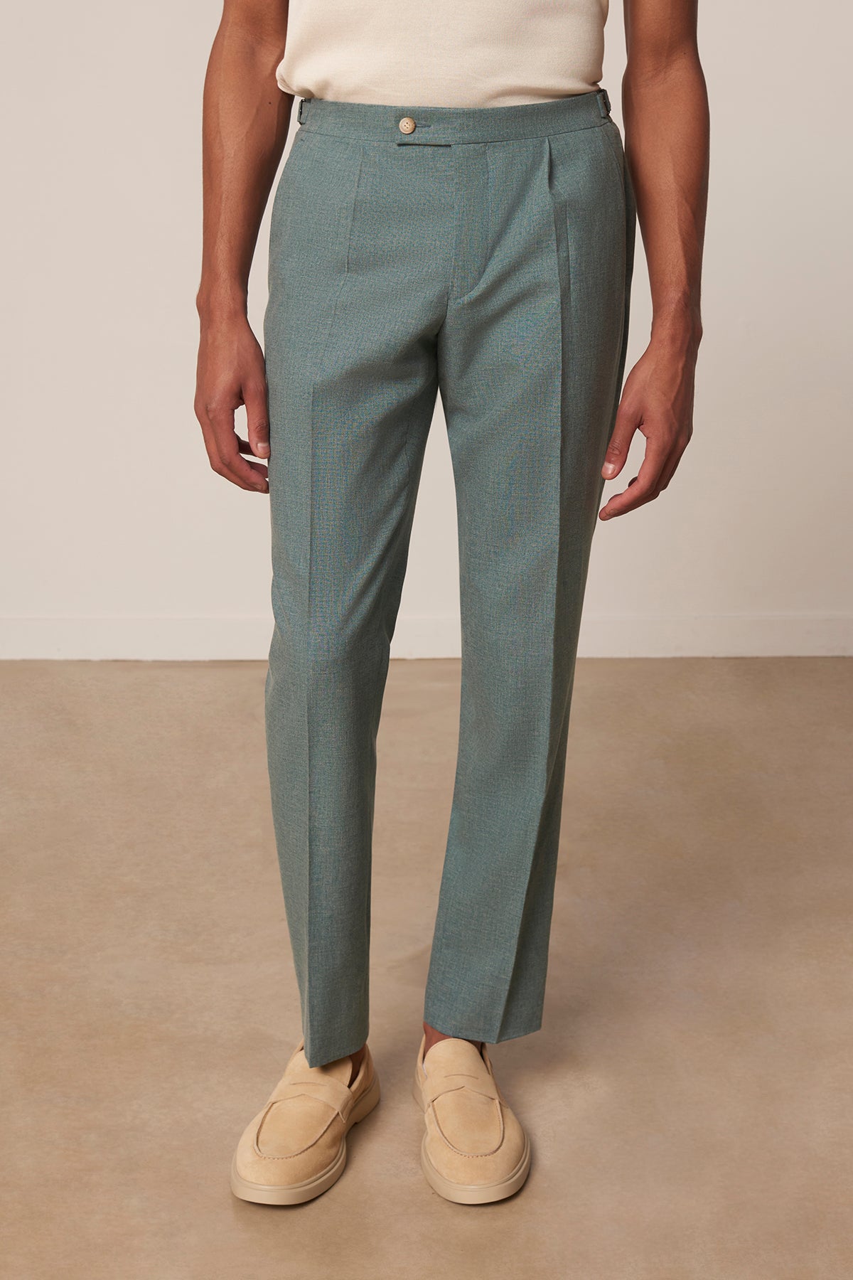 Costume croisé Aragon en laine coton et soie