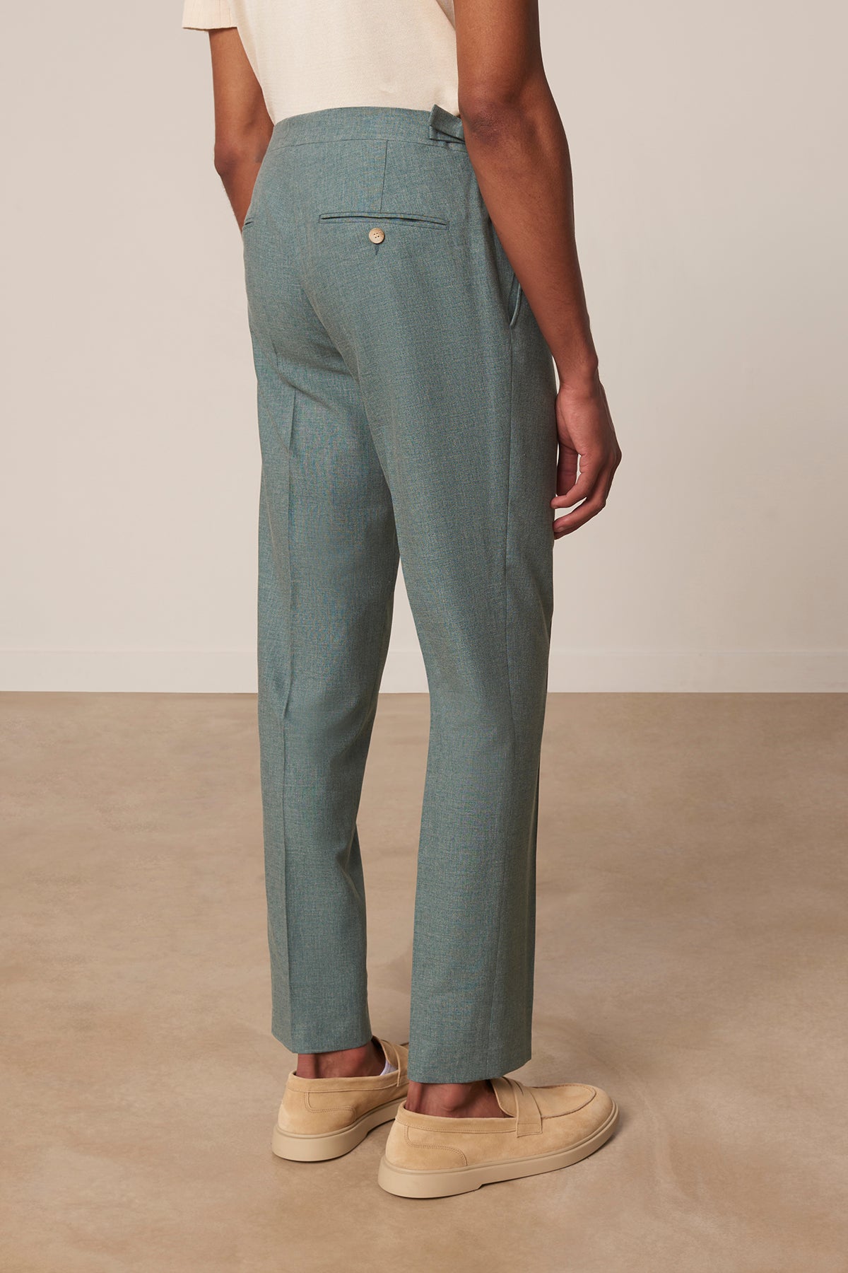 Costume croisé Aragon en laine coton et soie