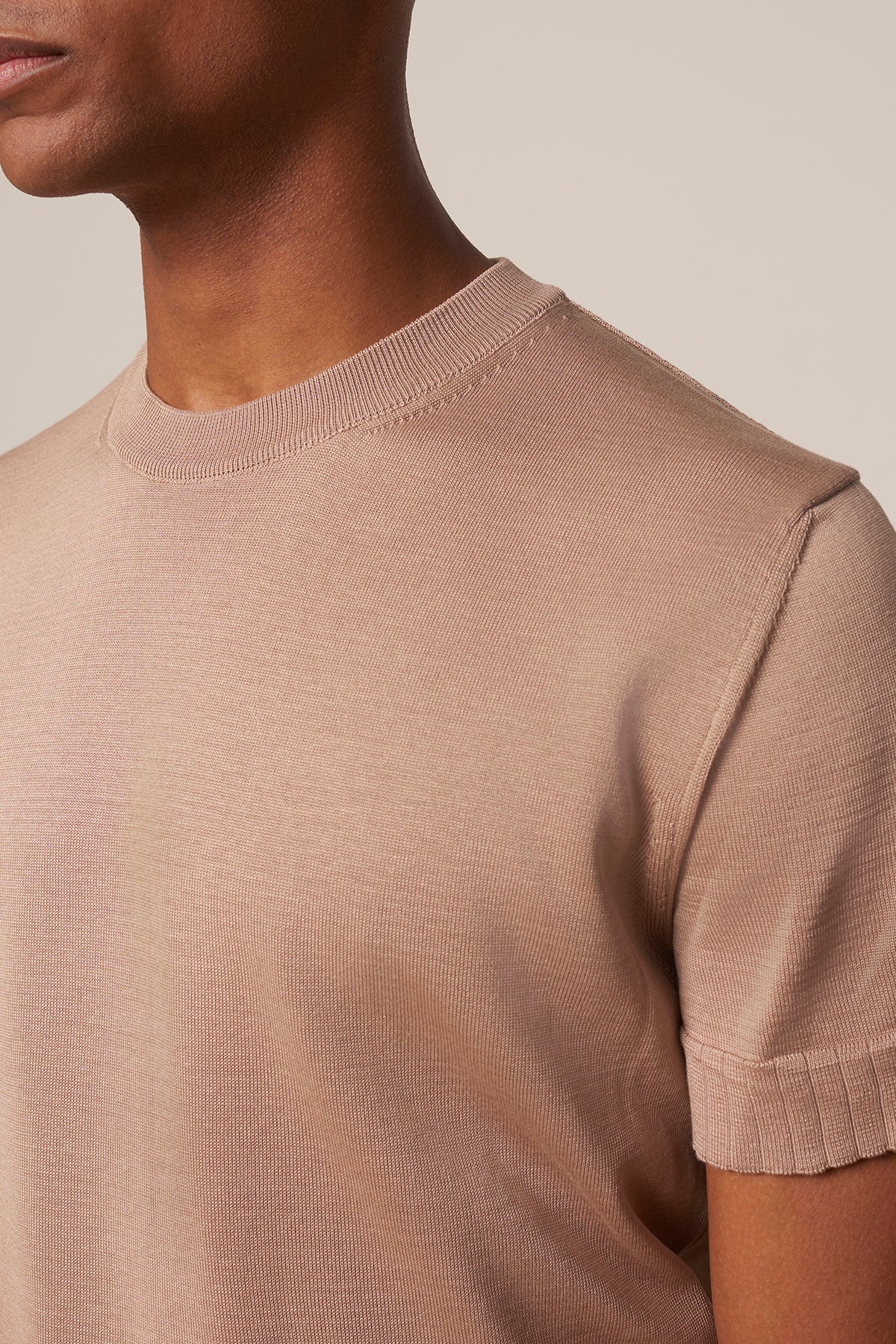 T-shirt Carlo en coton beige