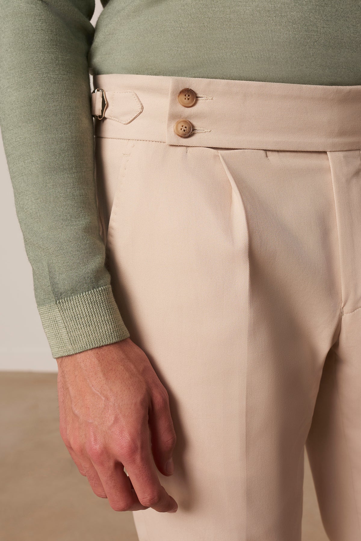 Pantalon Cigalo en coton beige