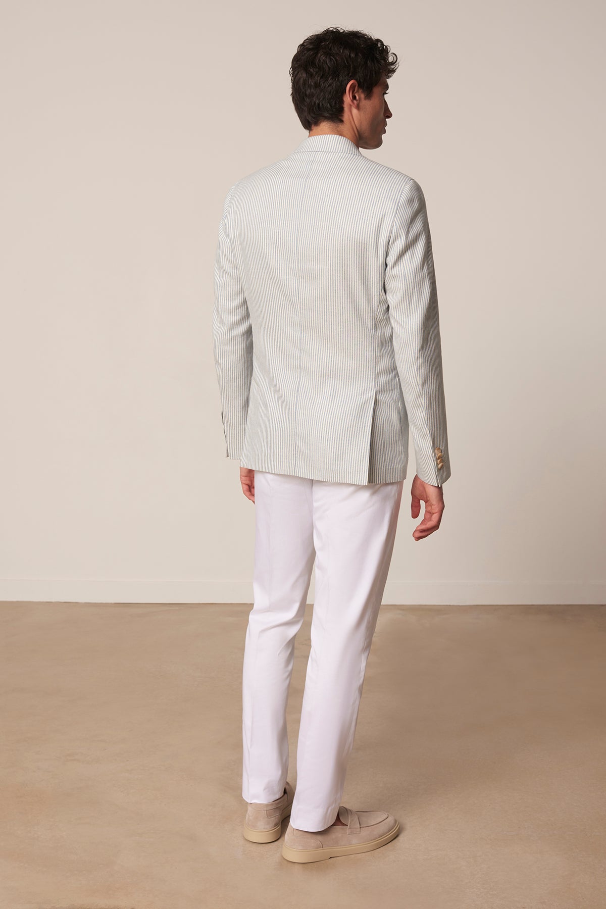 Veste croisée Cruz en coton lin laine soie