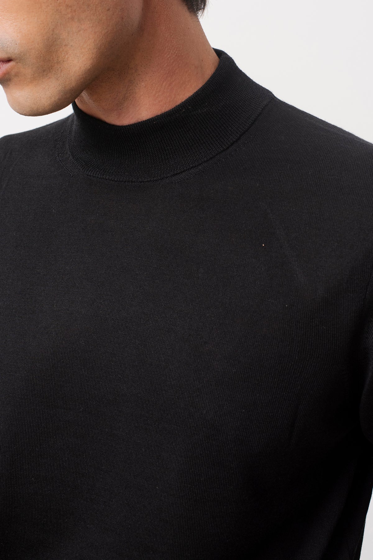 Pull col montant Terrence en laine mérinos