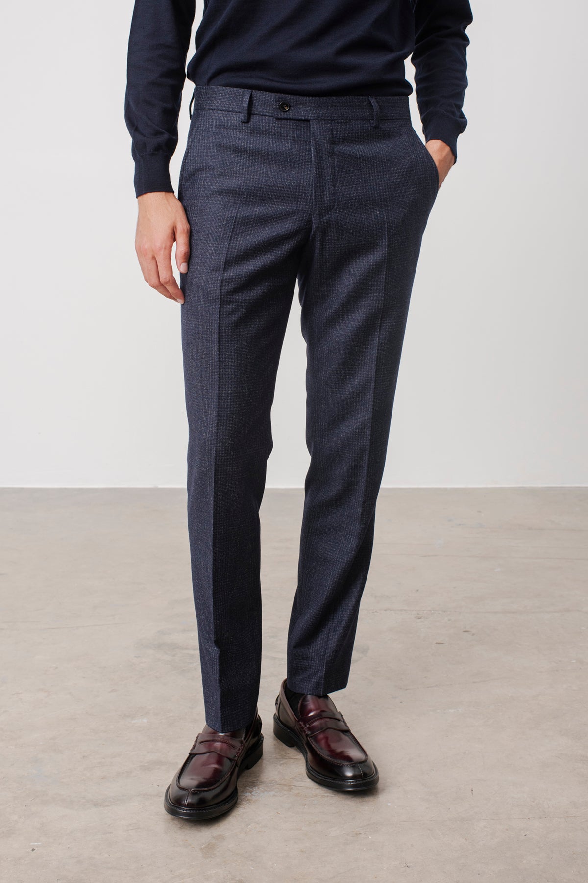 Costume droit Chester en laine vierge.