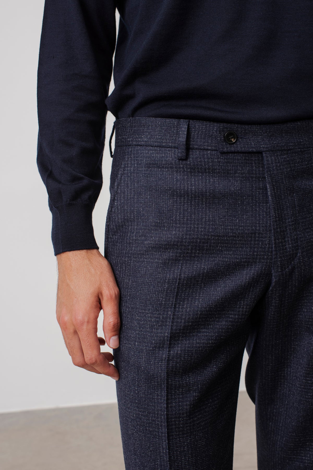Costume droit Chester en laine vierge.