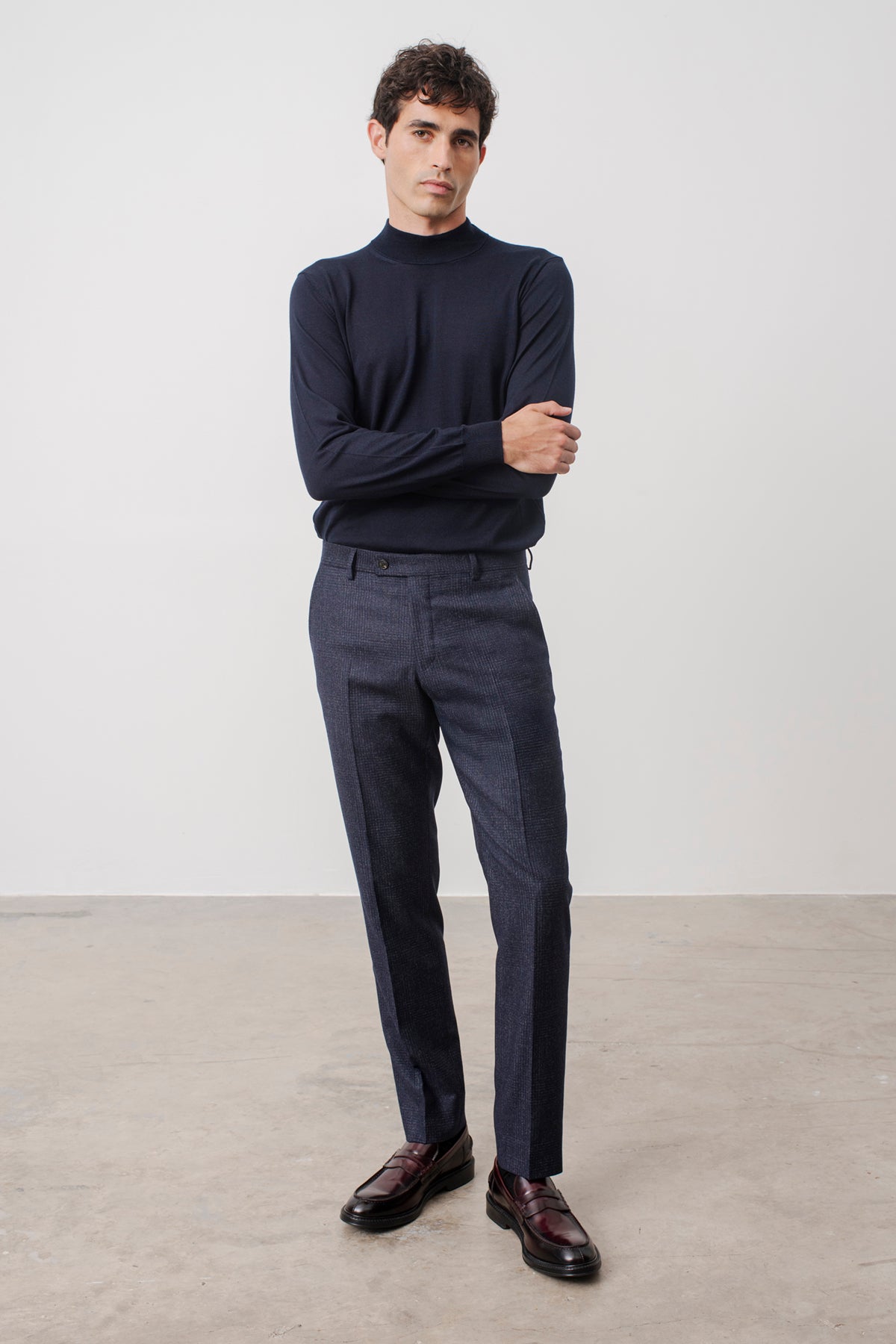 Costume droit Chester en laine vierge.