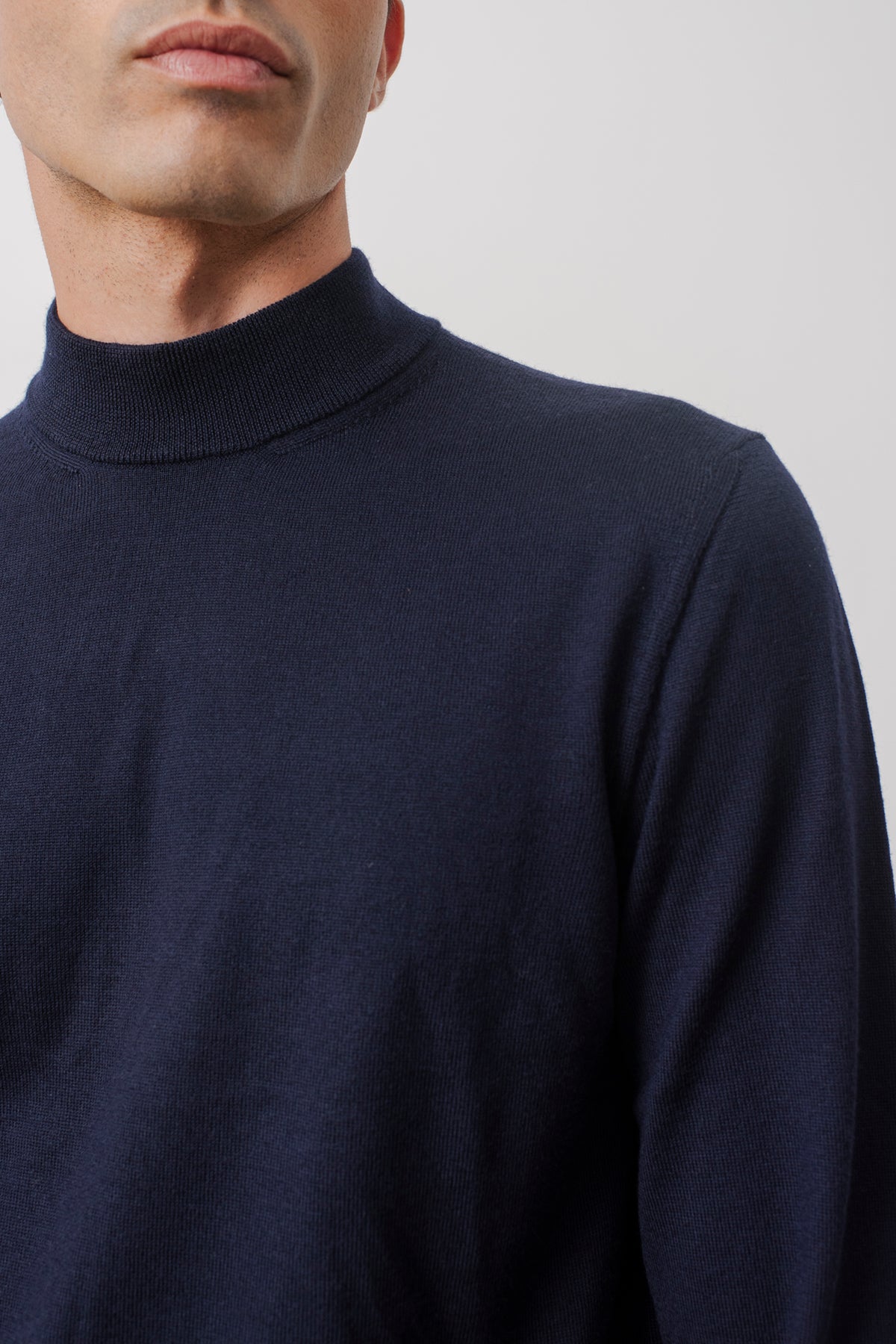 Pull col montant Terrence en laine mérinos