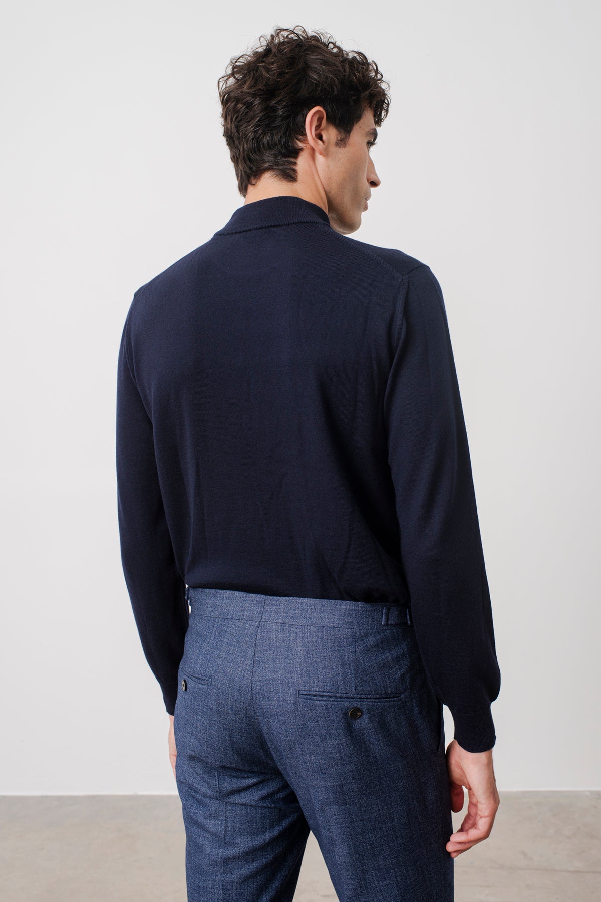 Pull col montant Terrence en laine mérinos