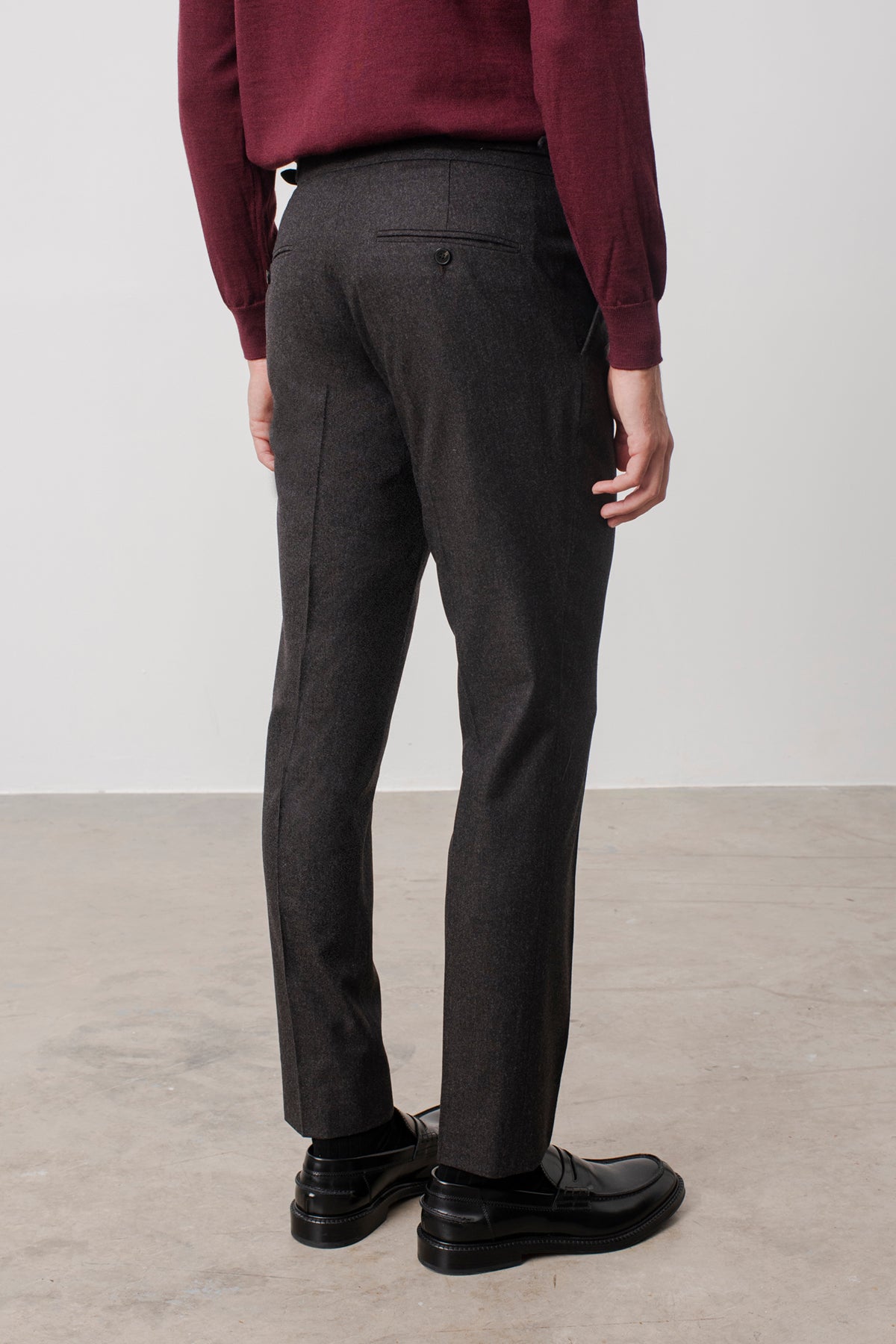 Pantalon Georges double boucle marron