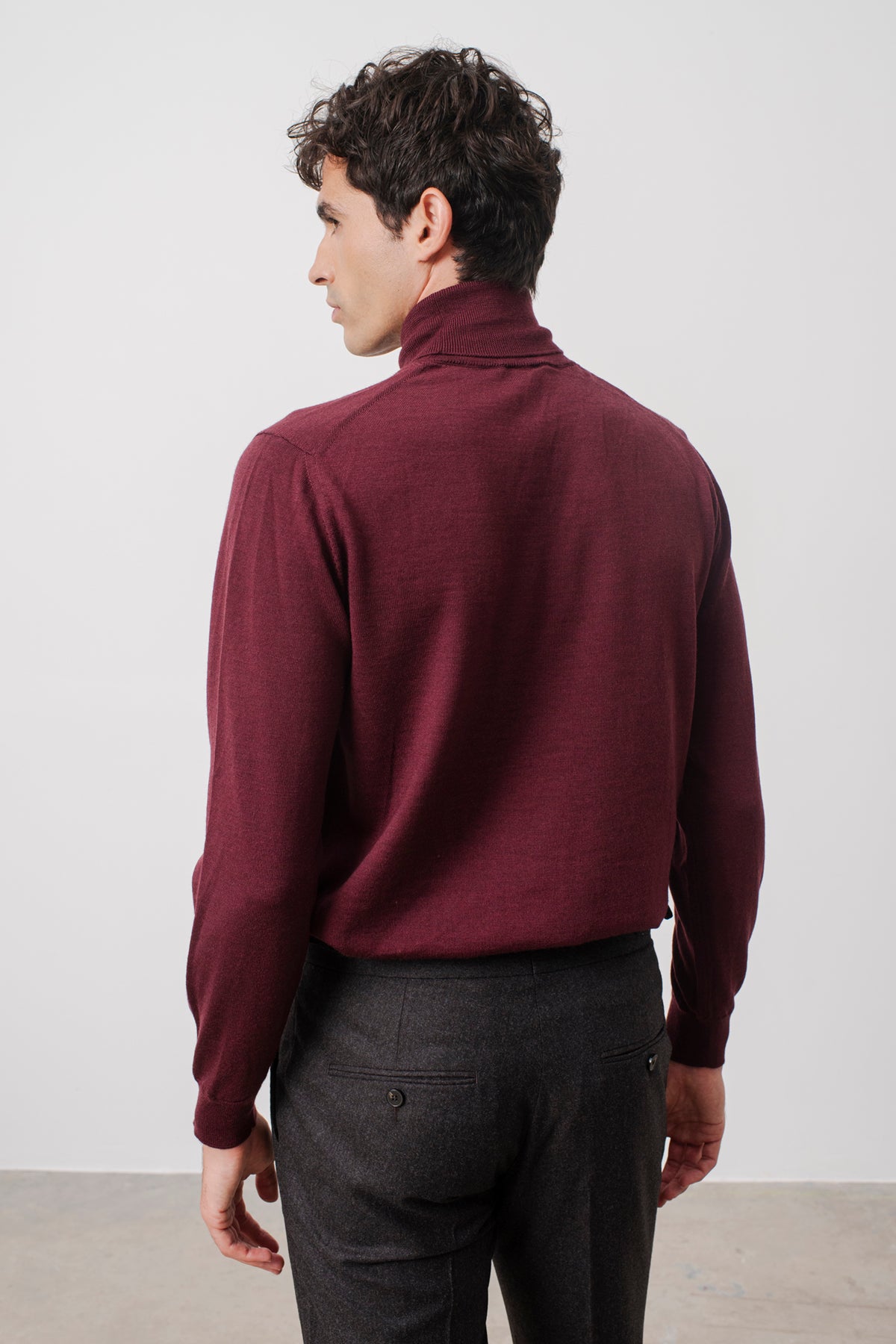 Archibald plum merino wool sweater