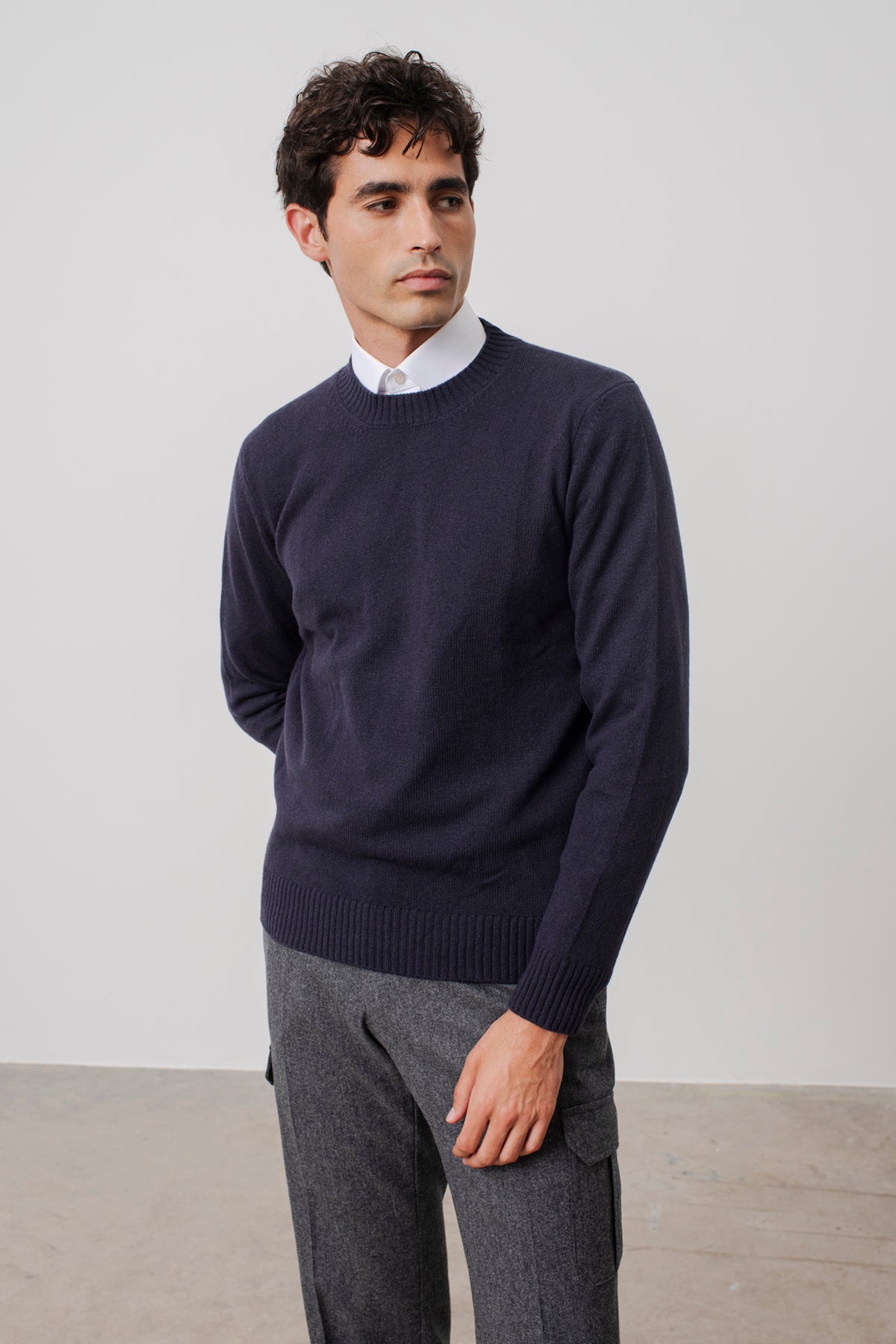 Pull col rond Scott en laine mérinos