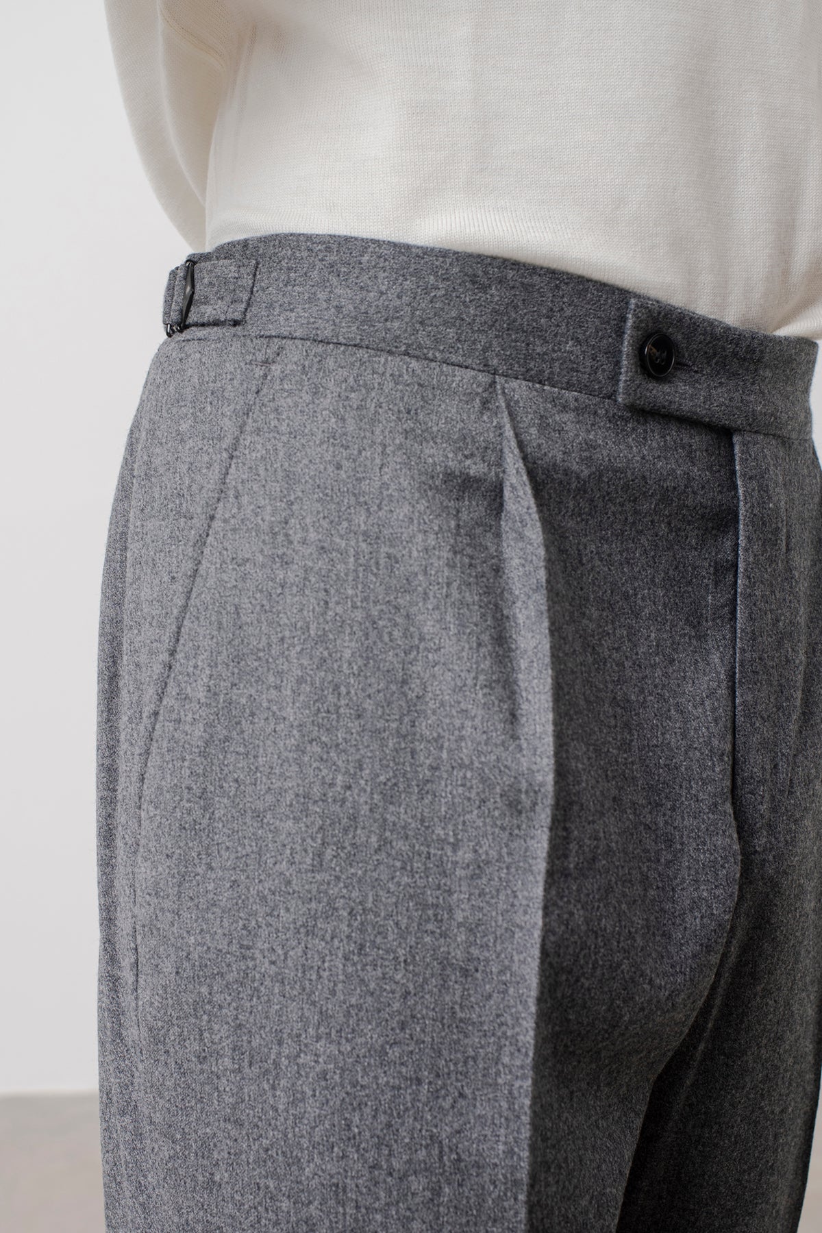 Pantalon en laine Charles gris
