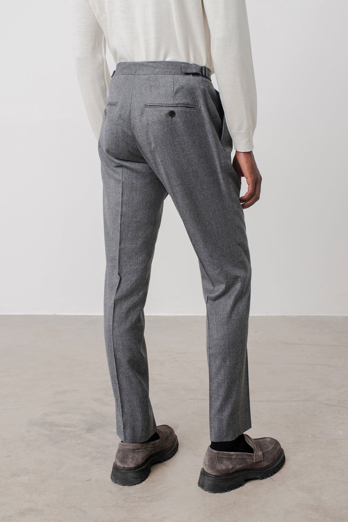 Pantalon en laine Charles gris