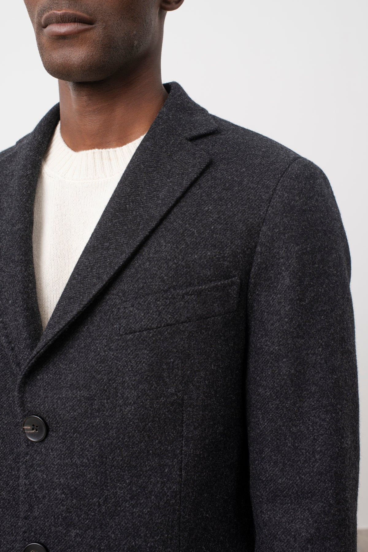 Manteau Wickam en laine vierge gris