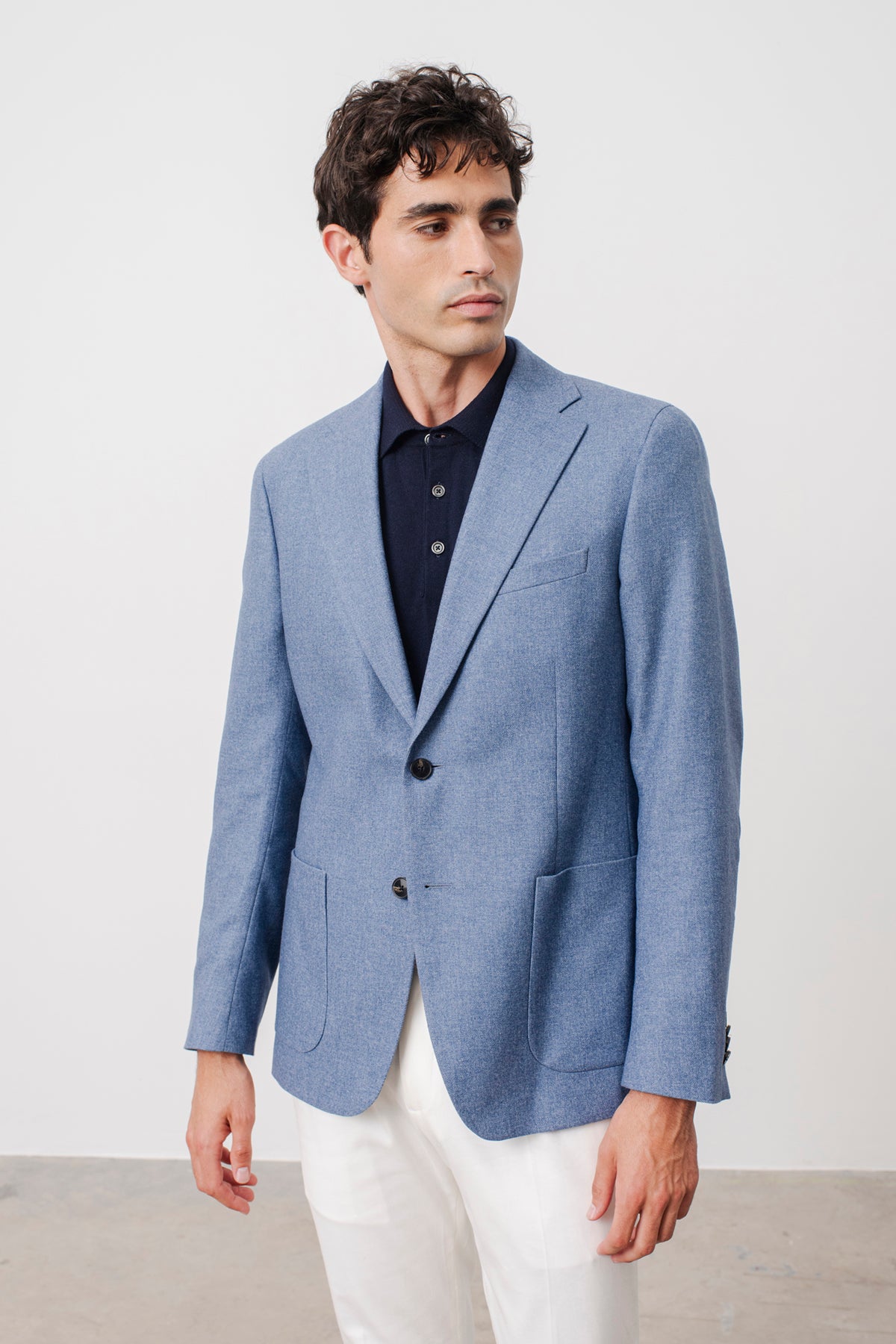 Veste Blazer Hardy en laine vierge, coton et cachemire