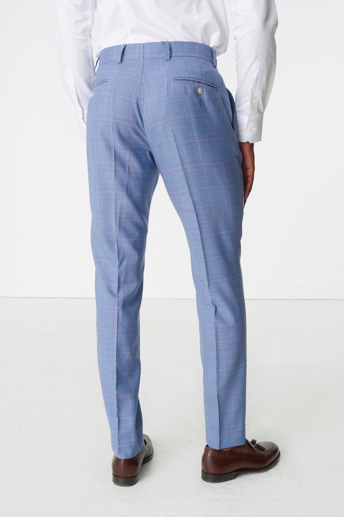 Blue Armor suit in virgin wool