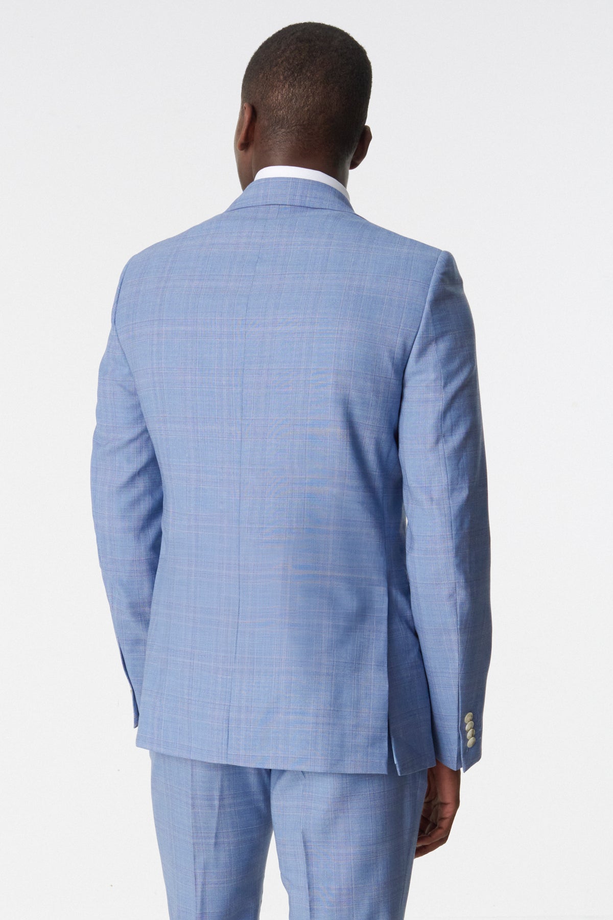 Blue Armor suit in virgin wool