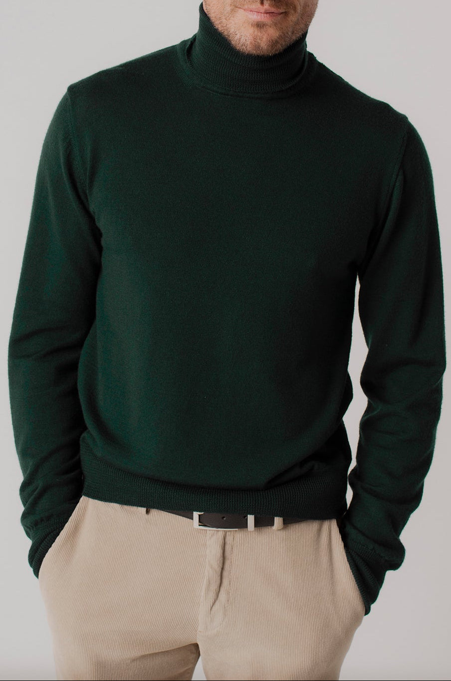 Pull col roulé Briac Villongo en laine