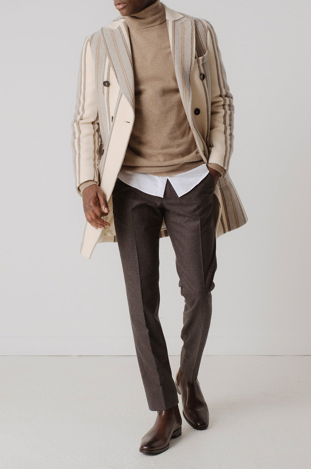 Manteau long Bjork en laine et cachemire