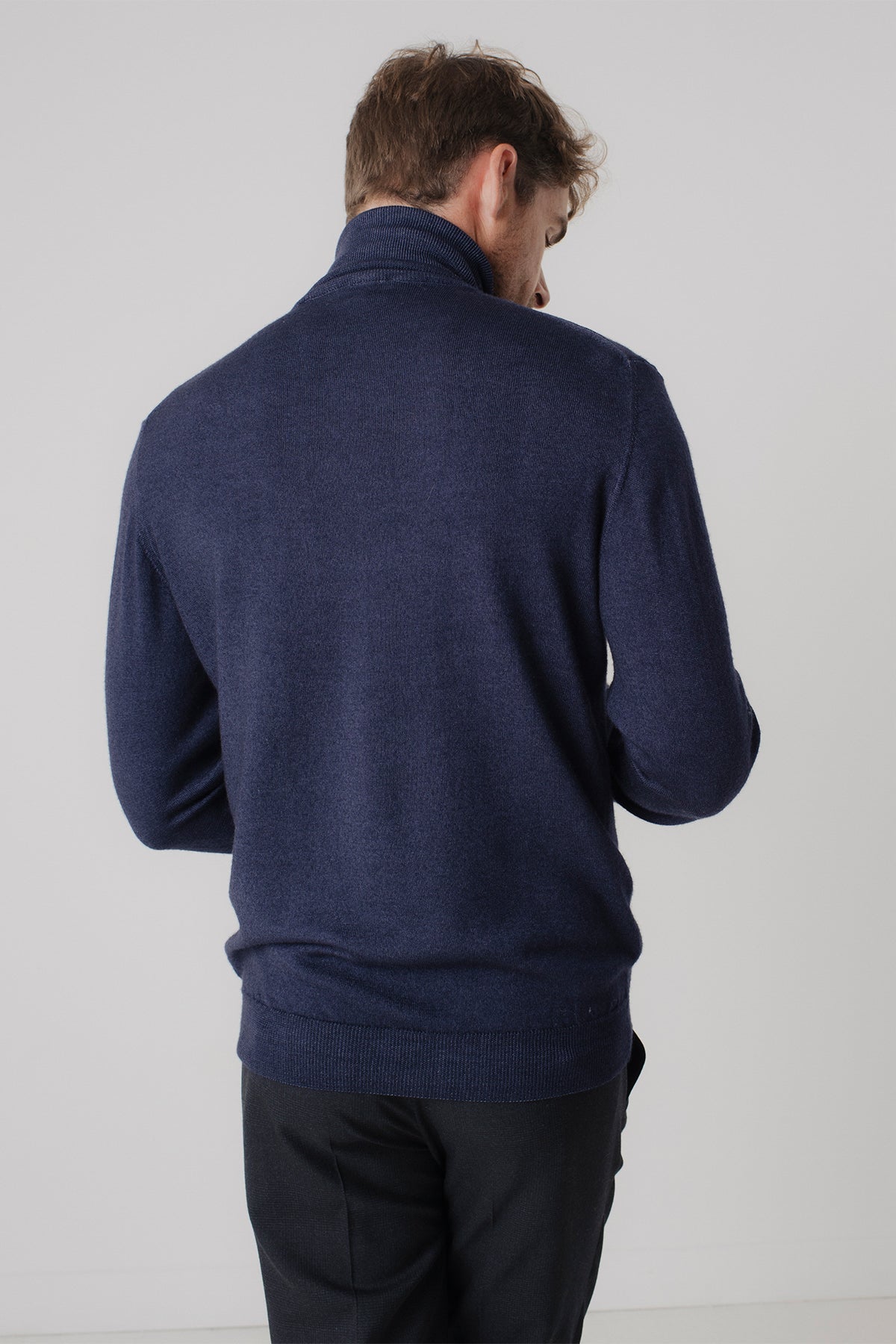Pull col roulé Briac Blue Acidato en laine