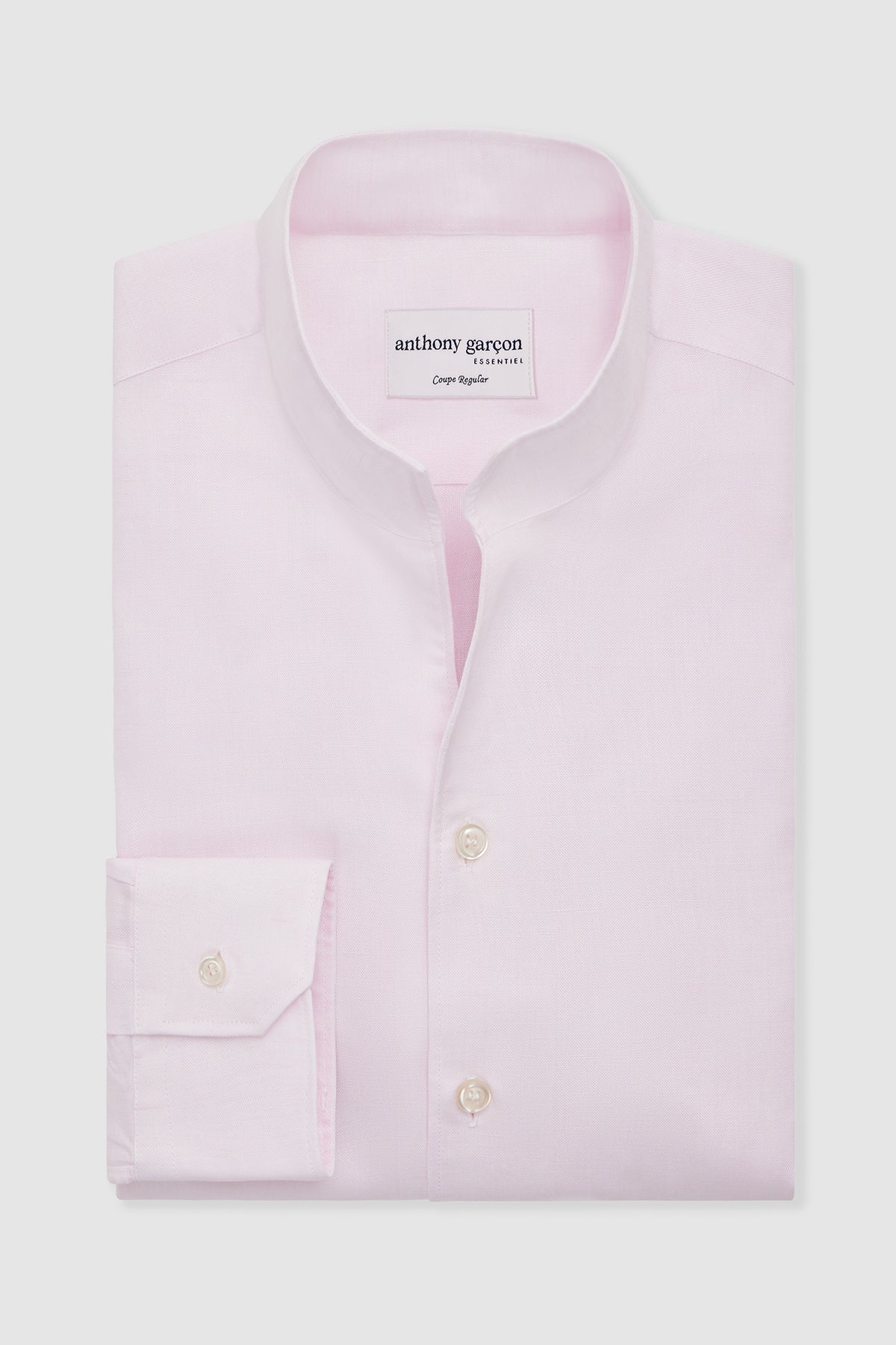 Chemise slim Procida col ouvert rose