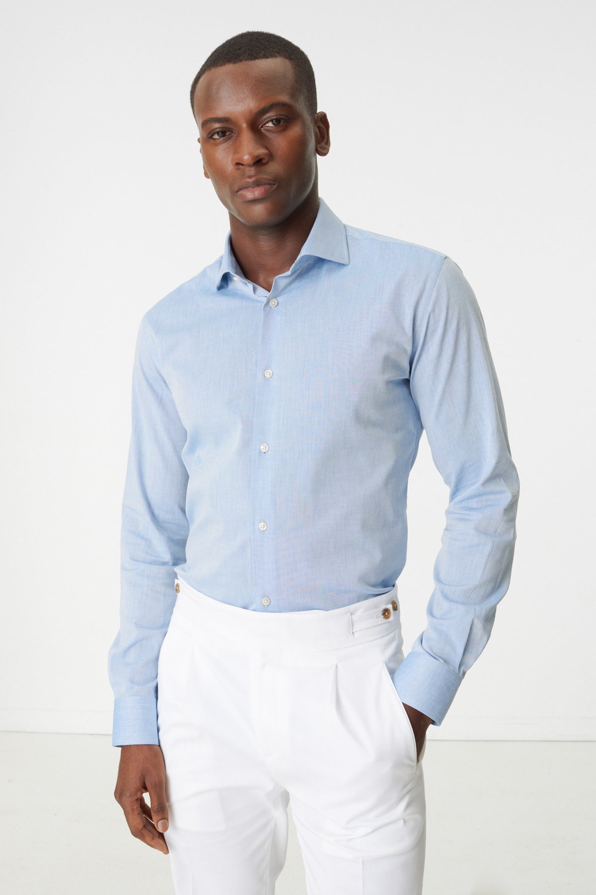 Chemise Slim Massimo bleue