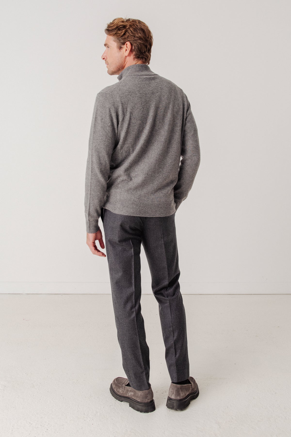 Cardigan Philip en laine et cachemire gris