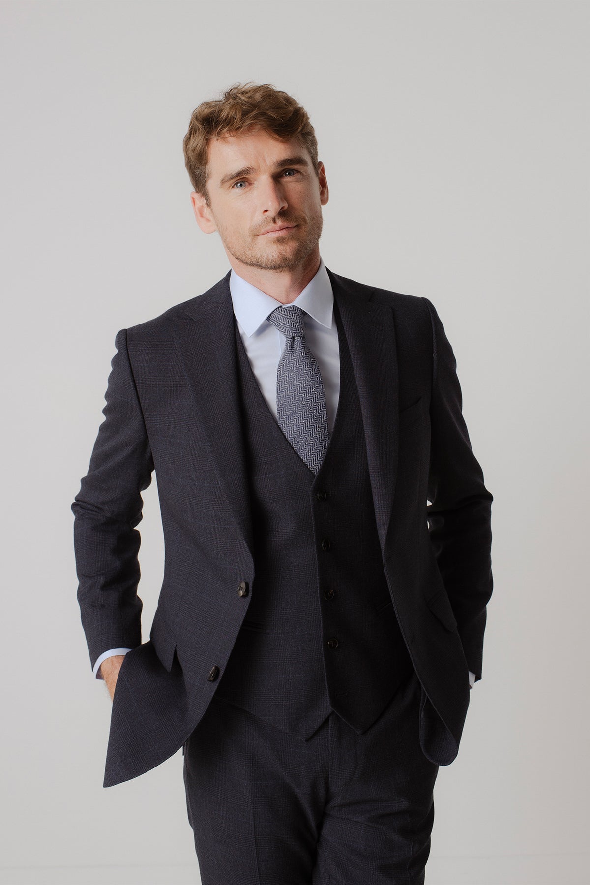 Costume Holmes prince de galles en laine vierge