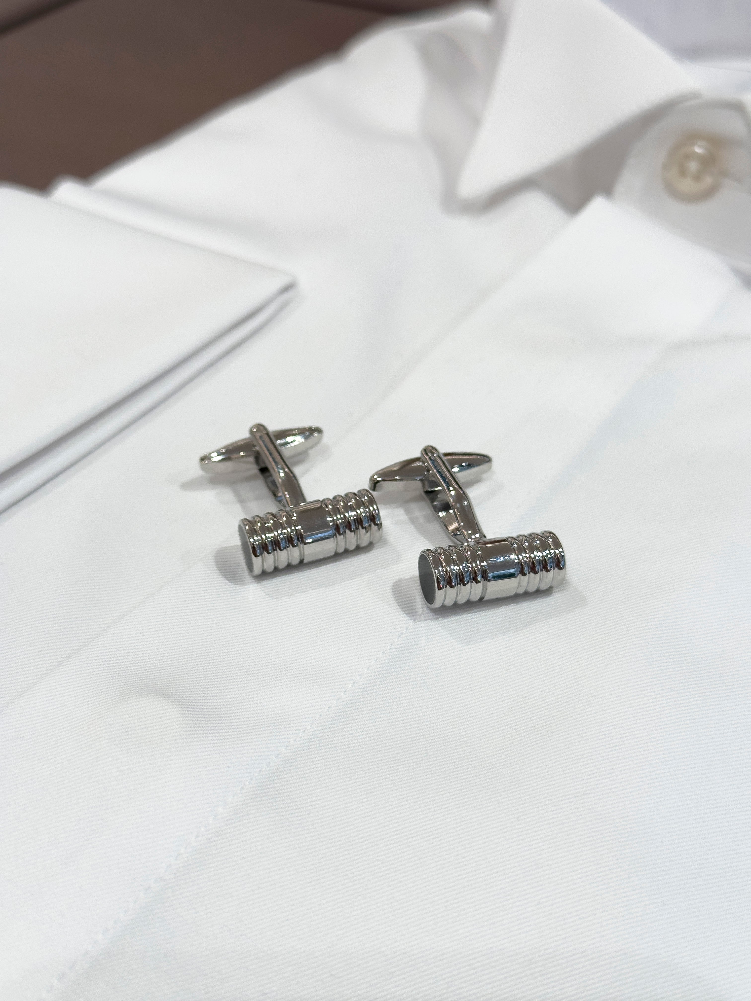 Boutons de manchette Cylindre Argenté