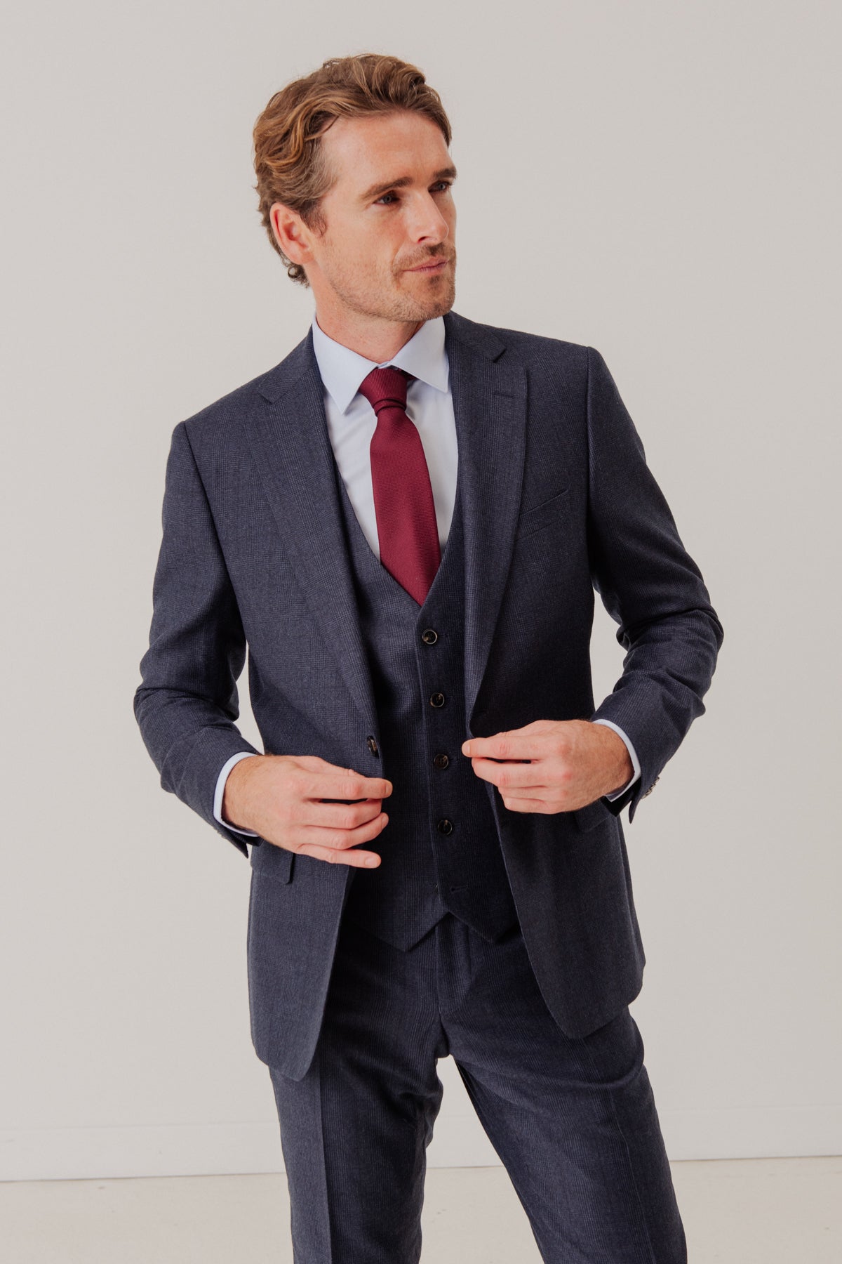 Lochness Prince of Wales suit in virgin wool