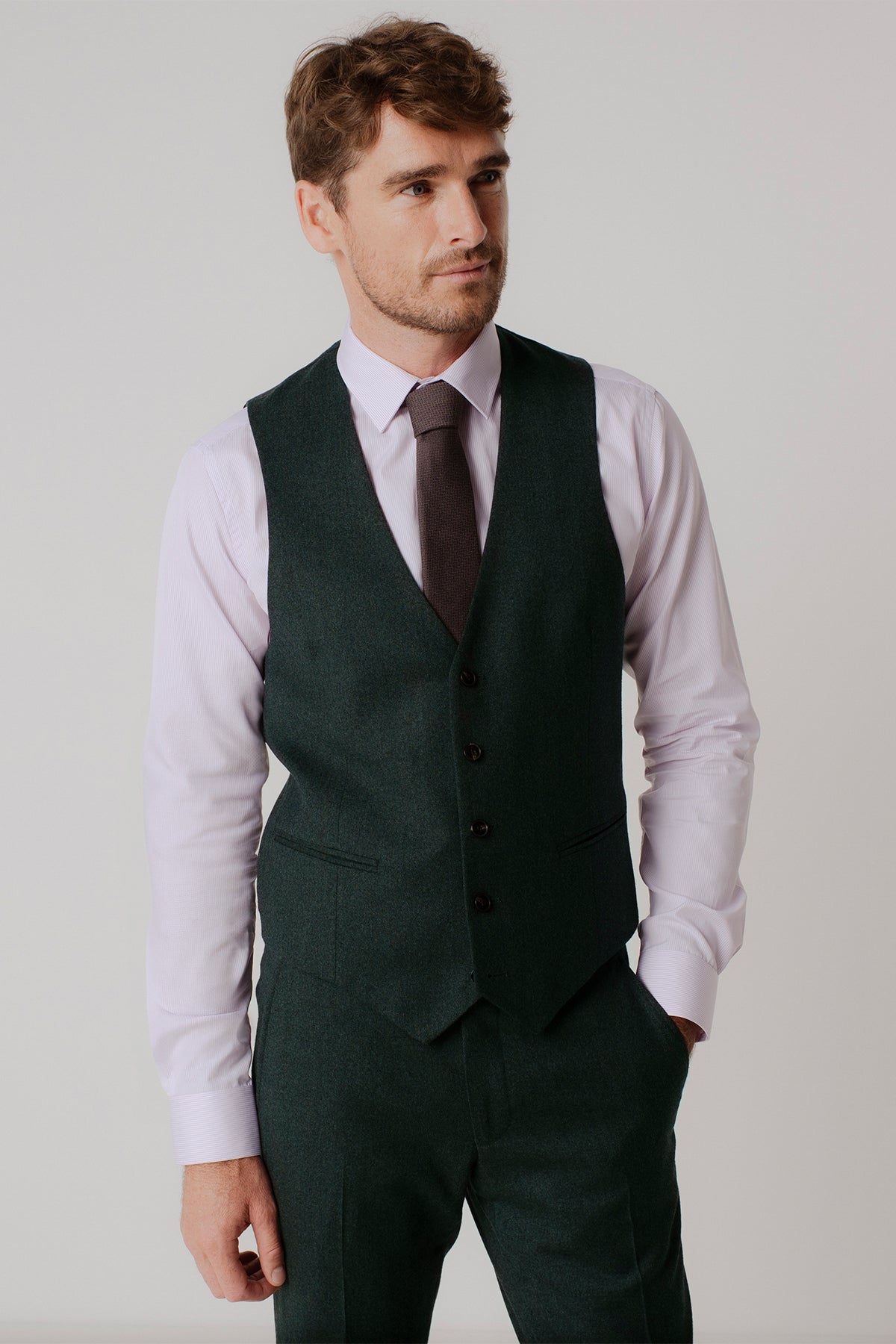Gilet de costume Shire en laine vierge