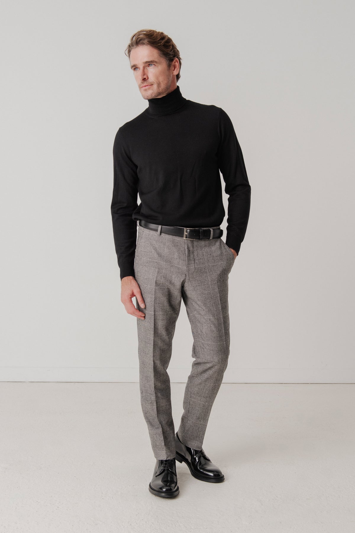Archibald black merino wool sweater