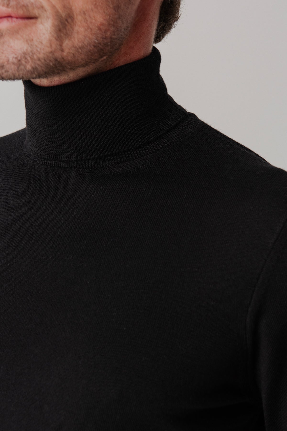 Archibald black merino wool sweater