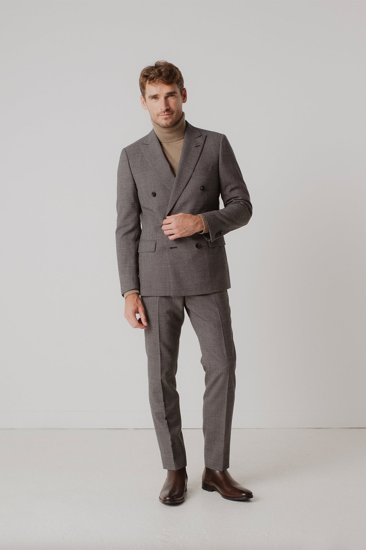 Costume croisé Watson en laine vierge