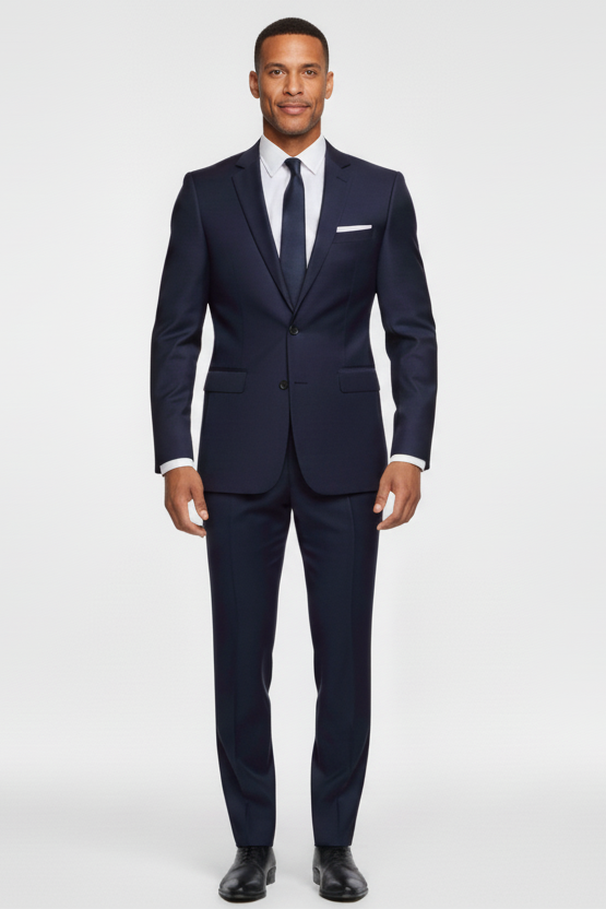 costume bleu droit