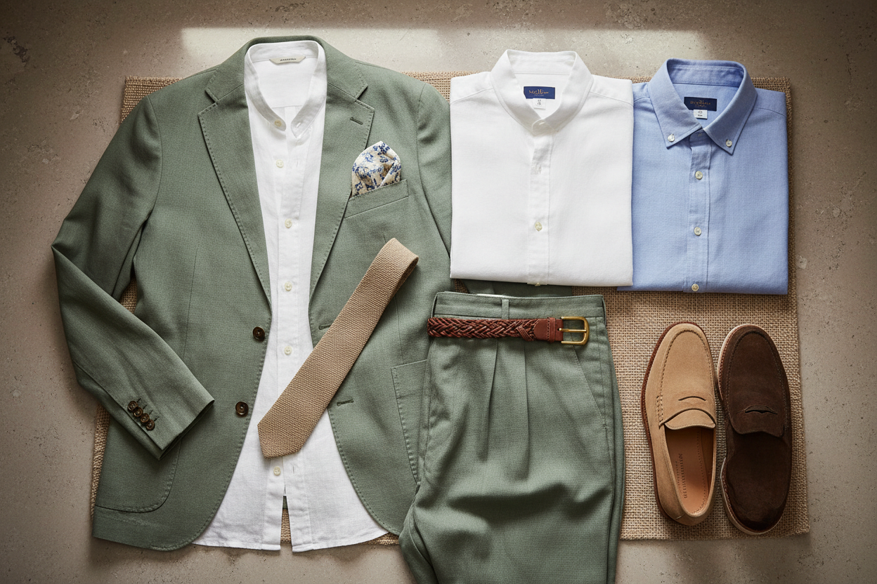 costume vert champêtre